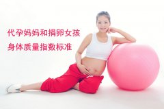 代妈和代妈女孩的身体质量指数（BMI）标准